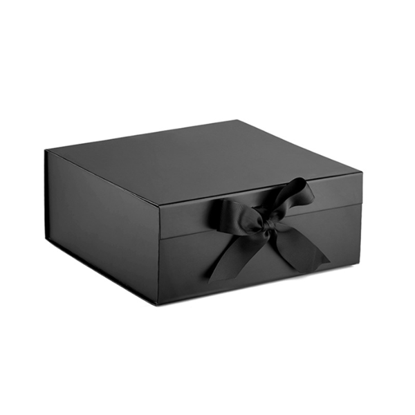 High-end gray board Christmas foldable box customization Black creative folding book box clamshell gift box