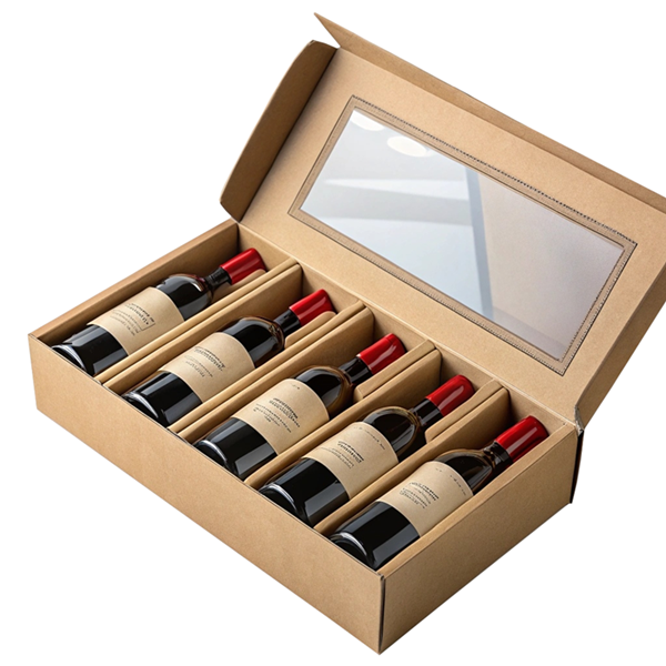 Premium Custom Wine Gift Box with Window