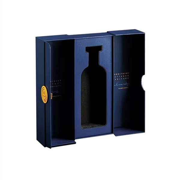 Elegant Blue Luxury Wine Packaging 
