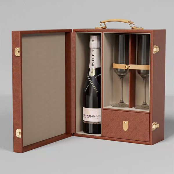 Leather Champagne Gift Box