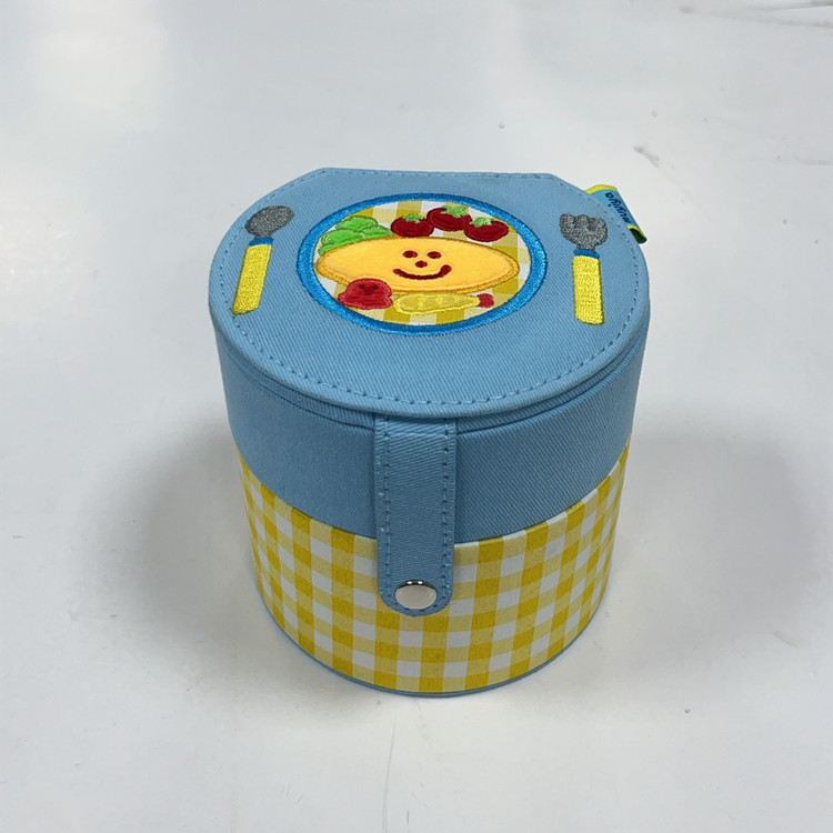 Round Travel Jewelry Storage Box with Mirror