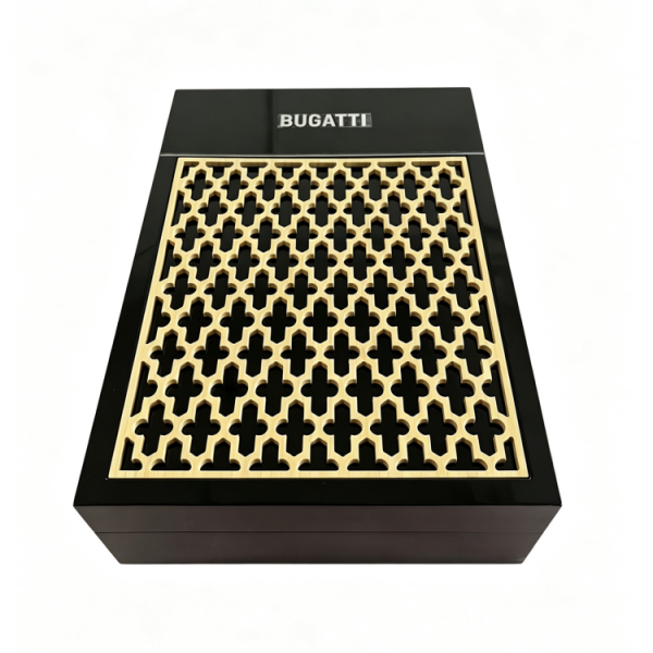 Custom High-Gloss Black Wooden Box