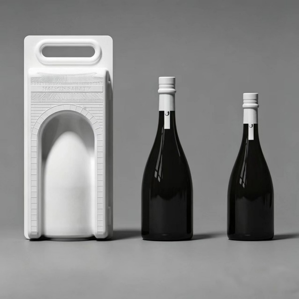 Eco-Friendly Molded Pulp Wine Packaging
