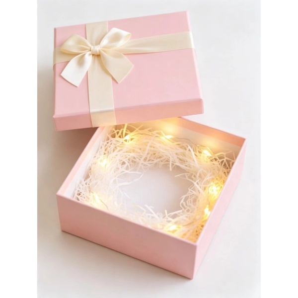 Empty Gift Box with Fairy Lights Aesthetic 