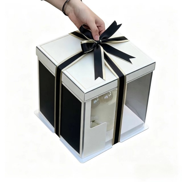 Luxury Black‑White Square Gift Box