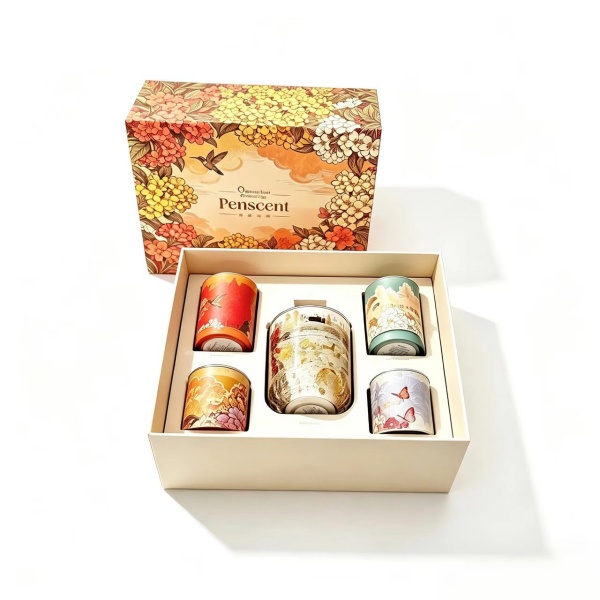 Vintage Floral Luxury Aroma Candle Box