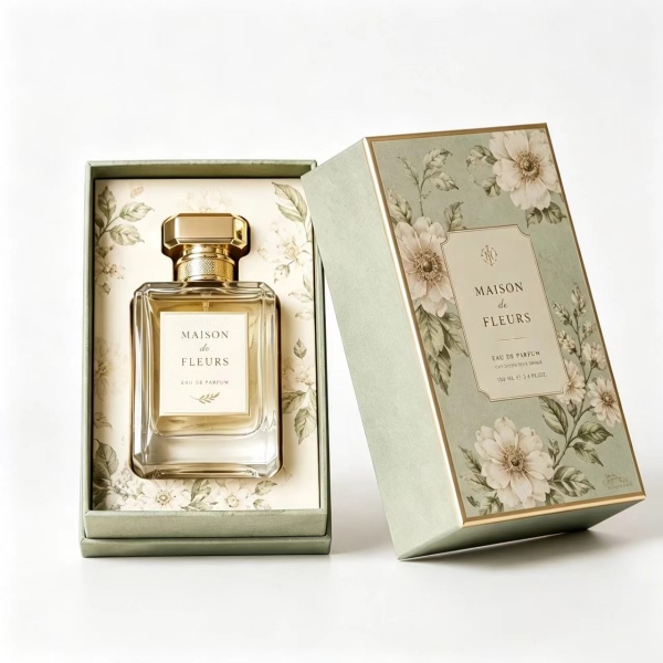 Custom Floral Perfume Gift Box Packaging