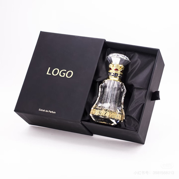 premium black and gold perfume box
