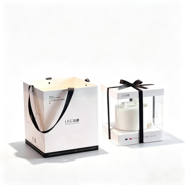 1791891074820241.jpg Custom Clear Cake Gift Box with Matching Paper Bag-2.jpg